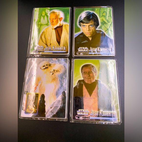 1998 Star Wars Jedi Knights Metal Cards-Metallic Impressions Set of 4 Cards - Picture 1 of 7